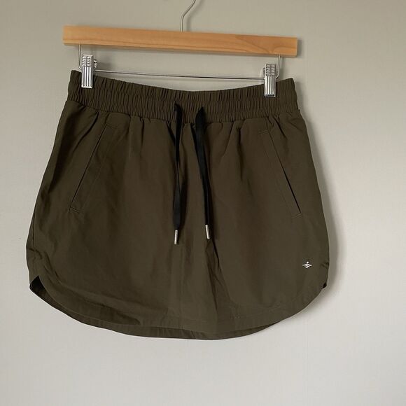 Halara Women's High Waisted Drawstring Pocket 2-in1 Curved Hem Mini Golf Skirt S - Picture 4 of 10